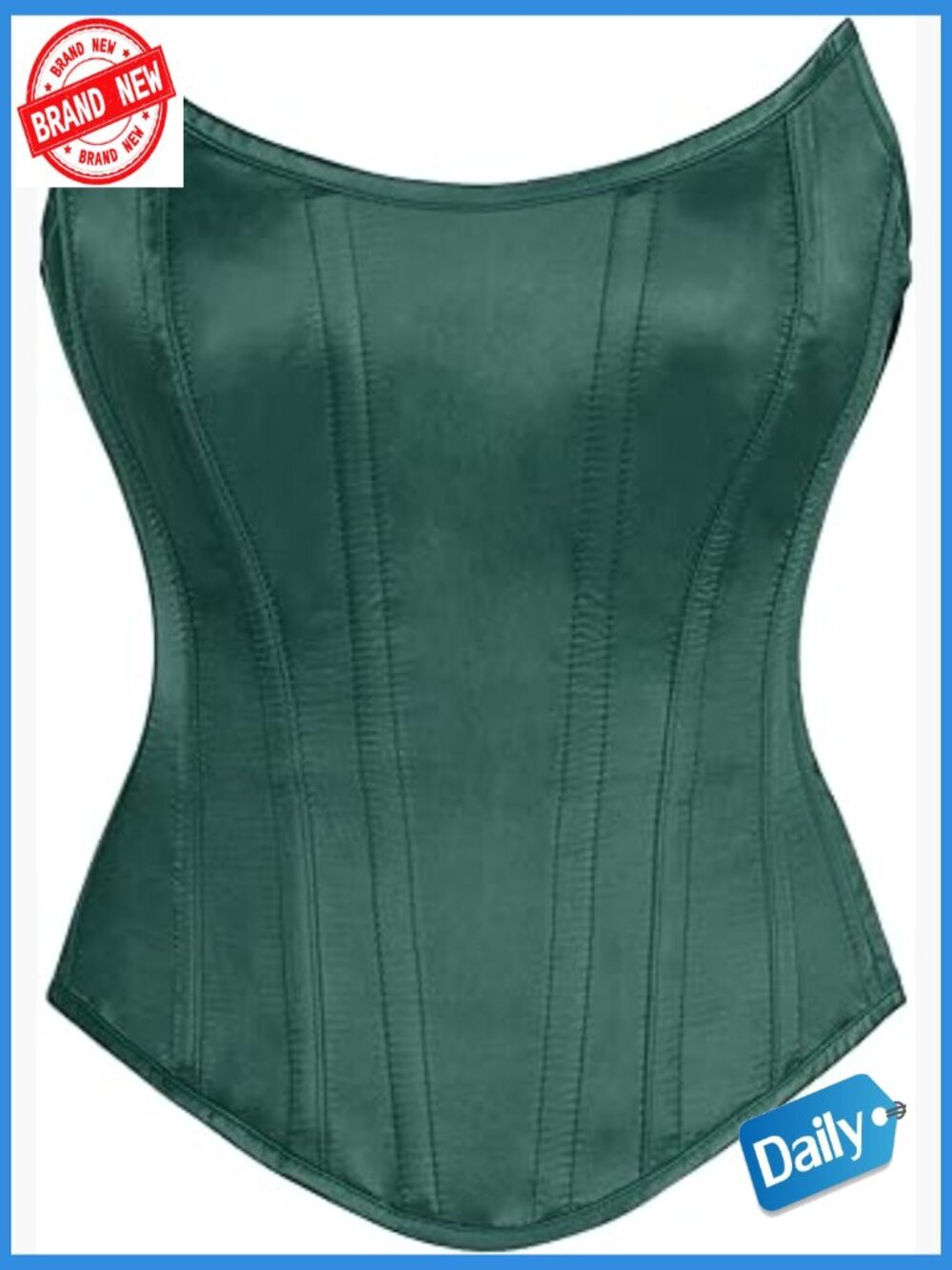 Steel Boned Overbust Corset Waist Cincher Bustier Top